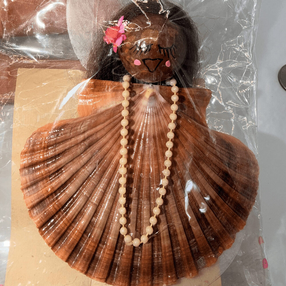 Vtg 1984 Island Da Kine Hawaii Christmas Ornament Seashell Macadamia Angel - Picture 5 of 6